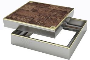 Напольный люк Премиум 44 с латунным кантом Напольный люк Премиум 44 с латунным кантом