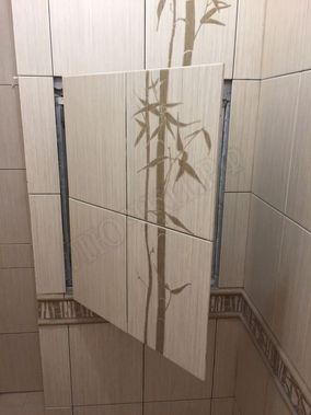 Люк под плитку Нажимной Секрет-Лайт 2 створки 1100*300 Люк под плитку Нажимной Секрет-Лайт 2 створки 1100*300