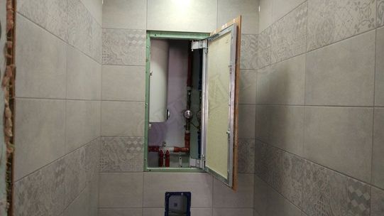 Люк под плитку Нажимной Секрет-Лайт 2 створки 1100*300 Люк под плитку Нажимной Секрет-Лайт 2 створки 1100*300