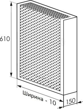 Радиаторный экран С перфорацией Цветок Металлический верх 290*610 Радиаторный экран С перфорацией Цветок Металлический верх 290*610