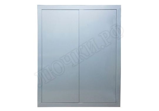 Люк сантехнический Элит усиленный 1 мм нажимной 2 створки 1200*600, RAL 9003 муар Люк сантехнический Элит усиленный 1 мм нажимной 2 створки 1200*600, RAL 9003 муар