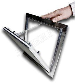 Люк под покраску Ультра для установки в стену, 2 створки, съёмная перегородка 950*500 (посадочный размер 956*506) Люк под покраску Ультра для установки в стену, 2 створки, съёмная перегородка 950*500 (посадочный размер 956*506)