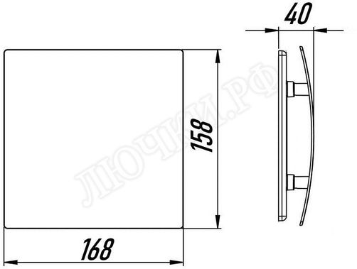 Вытяжной вентилятор Awenta System+, Turbo, 100, KWT100CTR, PEGB100P, Чёрный глянцевый, стекло Вытяжной вентилятор Awenta System+, Turbo, 100, KWT100CTR, PEGB100P, Чёрный глянцевый, стекло