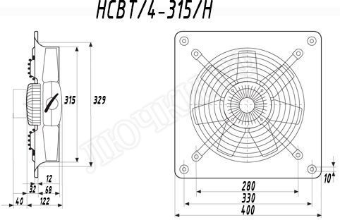 Вытяжной вентилятор HCBT 4-315/H Вытяжной вентилятор HCBT 4-315/H